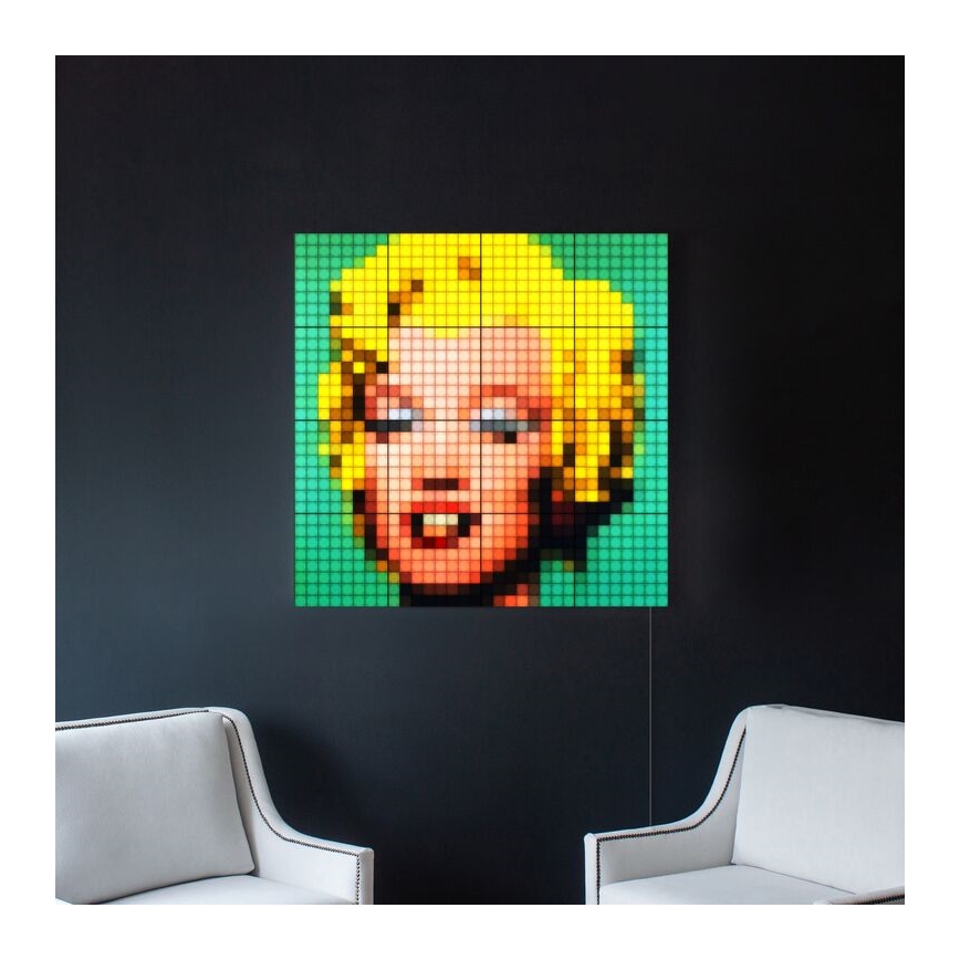 Twinkly - KIT 6xLED RGB Ljusreglerad panel SQUARES 64xLED 16x16 cm Wi-Fi
