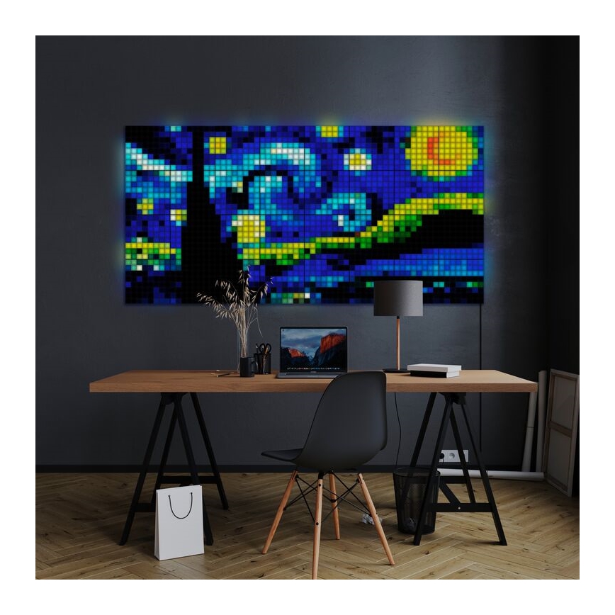 Twinkly - KIT 6xLED RGB Ljusreglerad panel SQUARES 64xLED 16x16 cm Wi-Fi