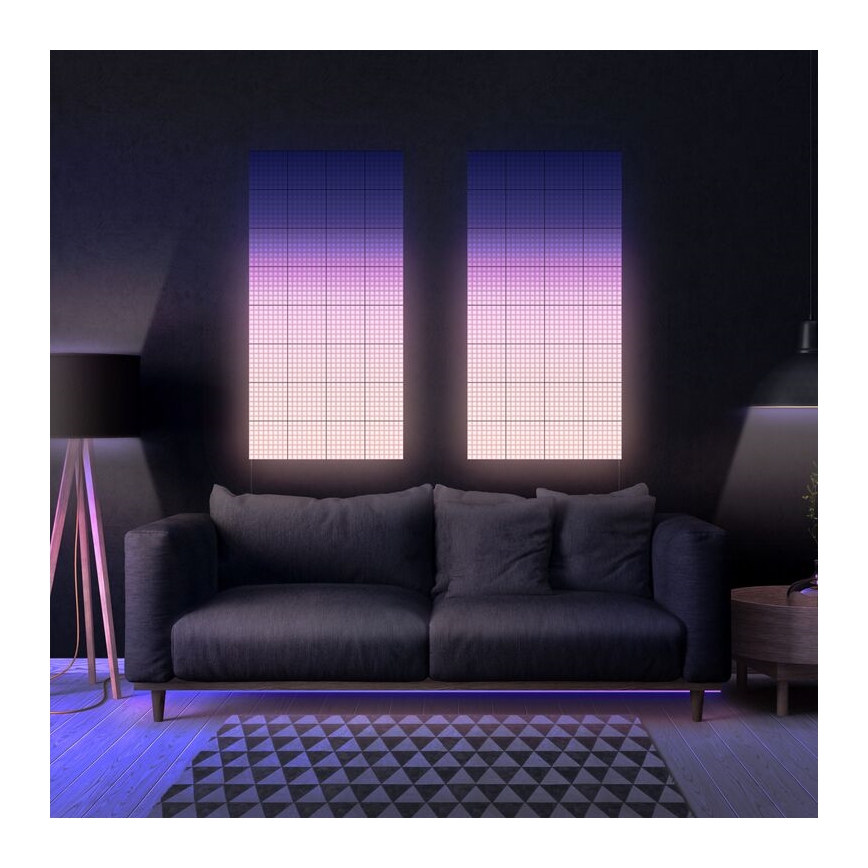 Twinkly - KIT 6xLED RGB Ljusreglerad panel SQUARES 64xLED 16x16 cm Wi-Fi