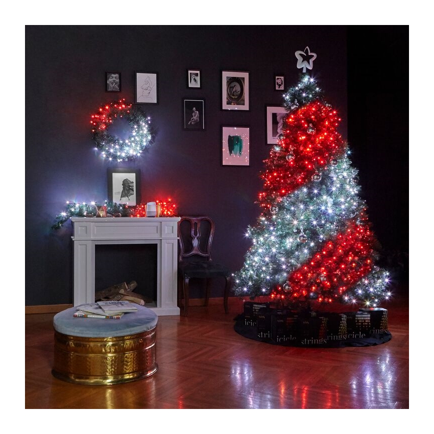 Twinkly - LED RGB Ljusreglerad Julkrans PRE-LIT WREATH 50xLED diameter 61cm Wi-Fi
