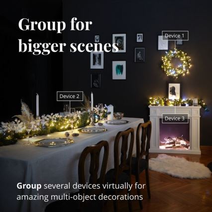 Twinkly - LED RGB Ljusreglerad Julkrans PRE-LIT WREATH 50xLED diameter 61cm Wi-Fi