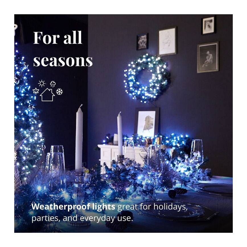 Twinkly - LED RGB Ljusreglerad Julkrans PRE-LIT WREATH 50xLED diameter 61cm Wi-Fi