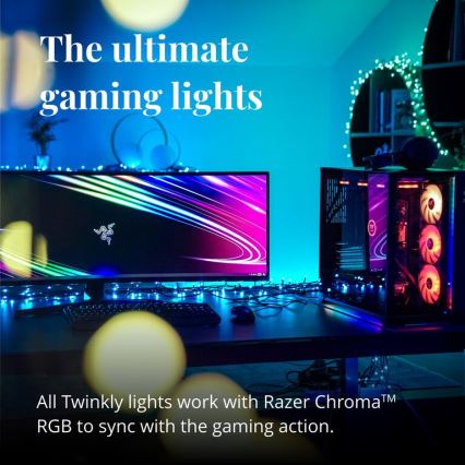 Twinkly - LED RGB Ljusreglerad utomhus Julkedja STRINGS 100xLED 11,5m IP44 Wi-Fi