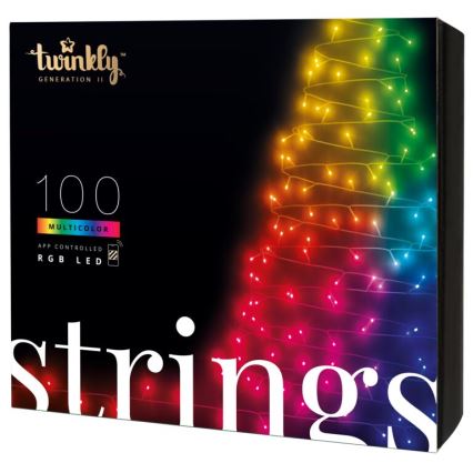 Twinkly - LED RGB Ljusreglerad utomhus Julkedja STRINGS 100xLED 11,5m IP44 Wi-Fi