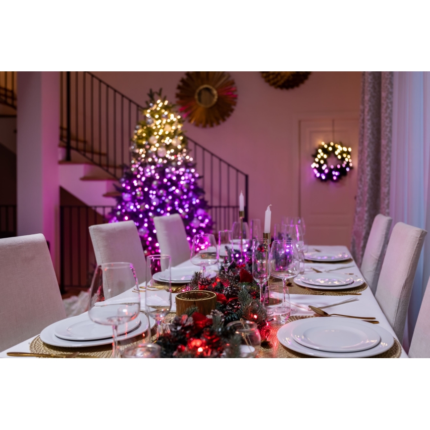 Twinkly - LED RGBW Ljusreglerad utomhus Julkedja STRINGS 250xLED 23,5m IP44 Wi-Fi