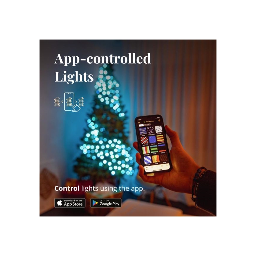 Twinkly - LED RGBW Ljusreglerad utomhus Julkedja STRINGS 250xLED 23,5m IP44 Wi-Fi