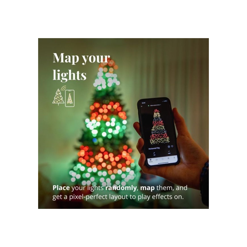 Twinkly - LED RGBW Ljusreglerad utomhus Julkedja STRINGS 250xLED 23,5m IP44 Wi-Fi