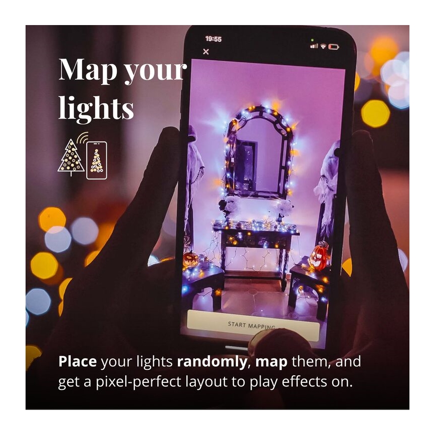 Twinkly - LED Ljusreglerad utomhus Julkedja STRINGS 400xLED 35,5m IP44 Wi-Fi