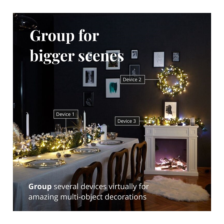 Twinkly - LED Ljusreglerad utomhus Julkedja STRINGS 400xLED 35,5m IP44 Wi-Fi