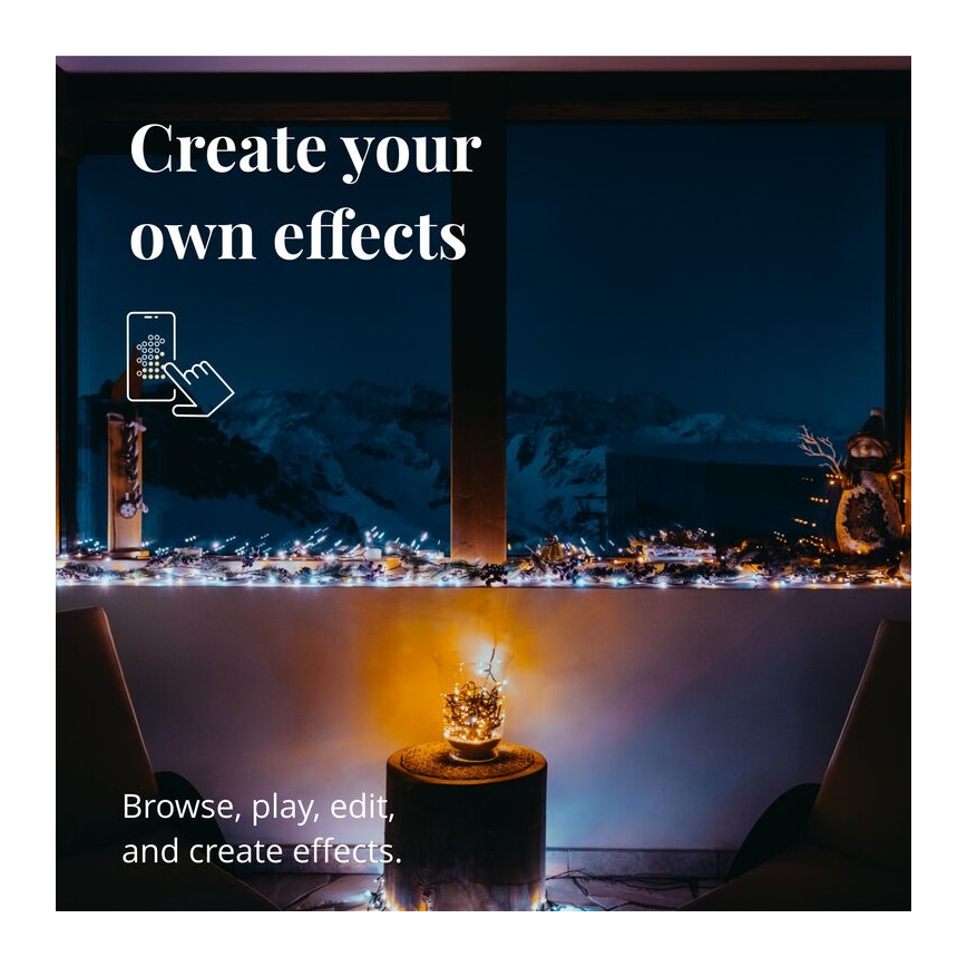 Twinkly - LED Ljusreglerad utomhus Julkedja STRINGS 400xLED 35,5m IP44 Wi-Fi