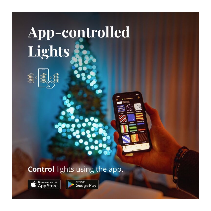 Twinkly - LED RGB Ljusreglerad utomhus Julkedja STRINGS 400xLED 35,5m IP44 Wi-Fi