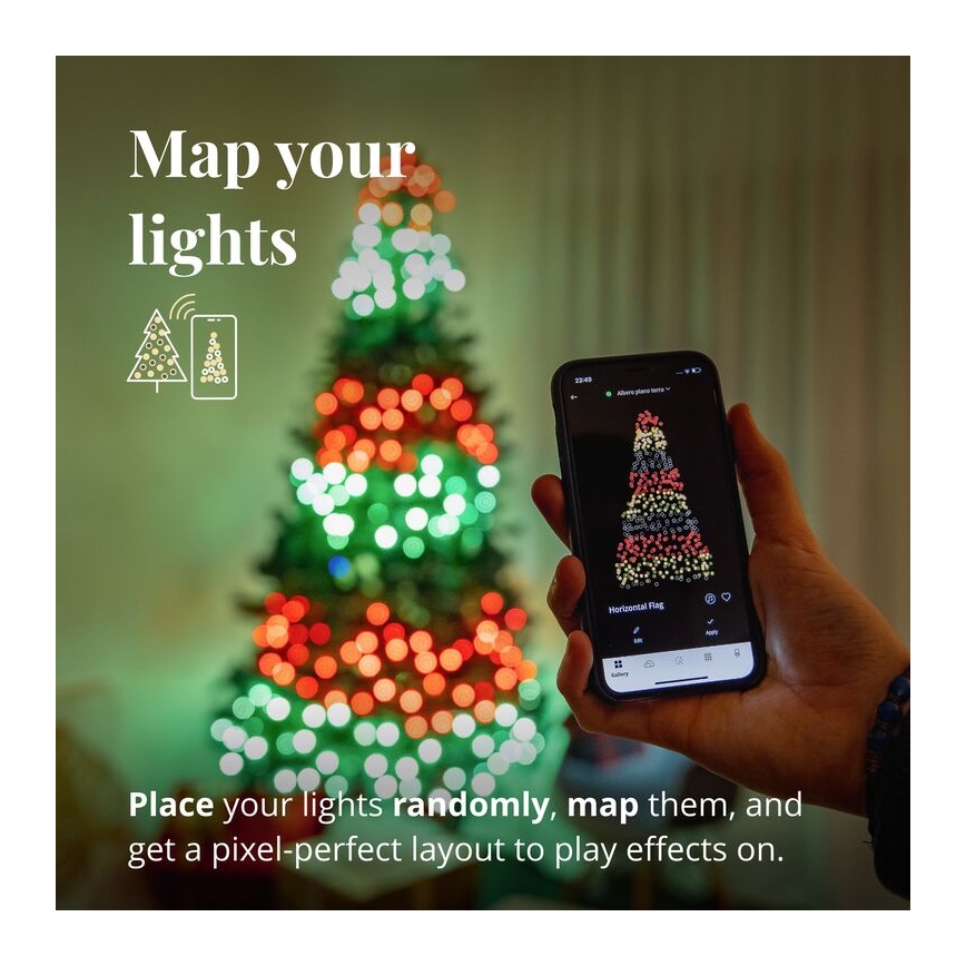 Twinkly - LED RGB Ljusreglerad utomhus Julkedja STRINGS 400xLED 35,5m IP44 Wi-Fi