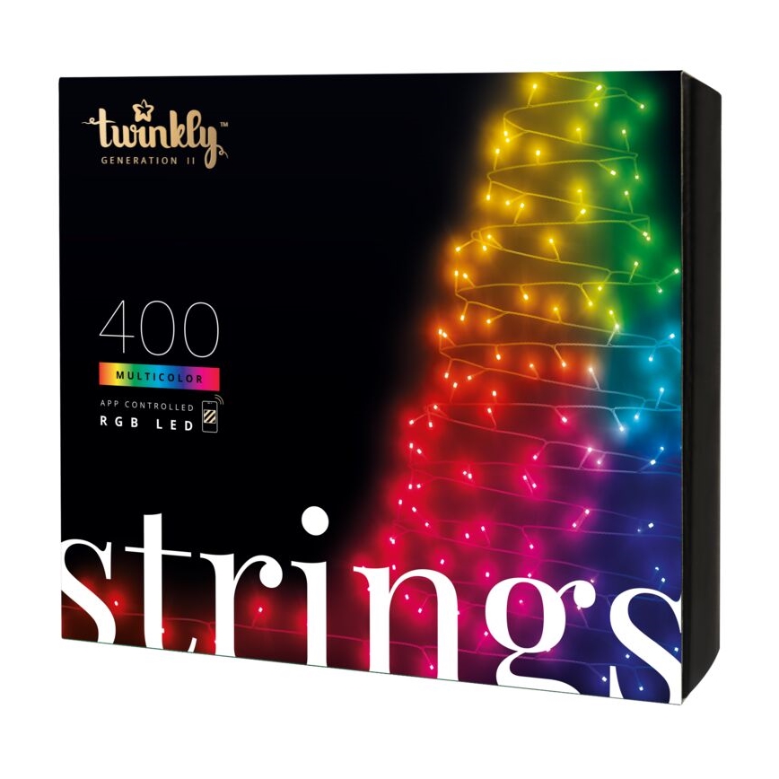 Twinkly - LED RGB Ljusreglerad utomhus Julkedja STRINGS 400xLED 35,5m IP44 Wi-Fi