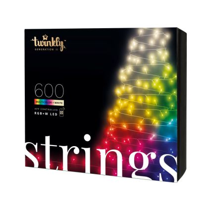 Twinkly - LED RGBW Ljusreglerad utomhus Julkedja STRINGS 600xLED 51,5m IP44 Wi-Fi