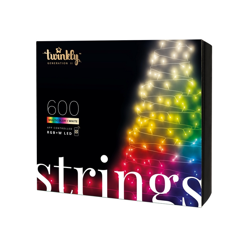 Twinkly - LED RGBW Ljusreglerad utomhus Julkedja STRINGS 600xLED 51,5m IP44 Wi-Fi