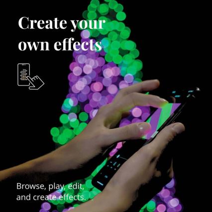 Twinkly - LED RGB Dimbart utomhus julbelysning STRINGS 600xLED 51,5m IP44 Wi-Fi