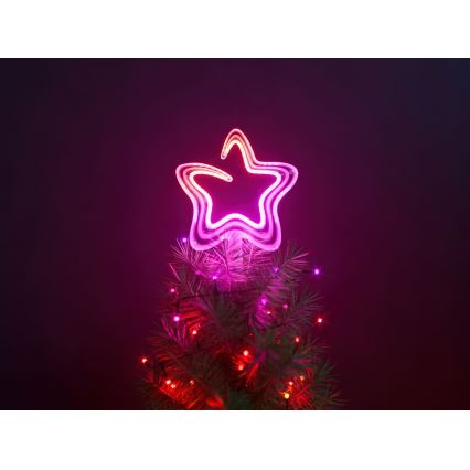 Twinkly - LED RGB Ljusreglerad Jul stjärna TREE TOPPER 76xLED USB Wi-Fi