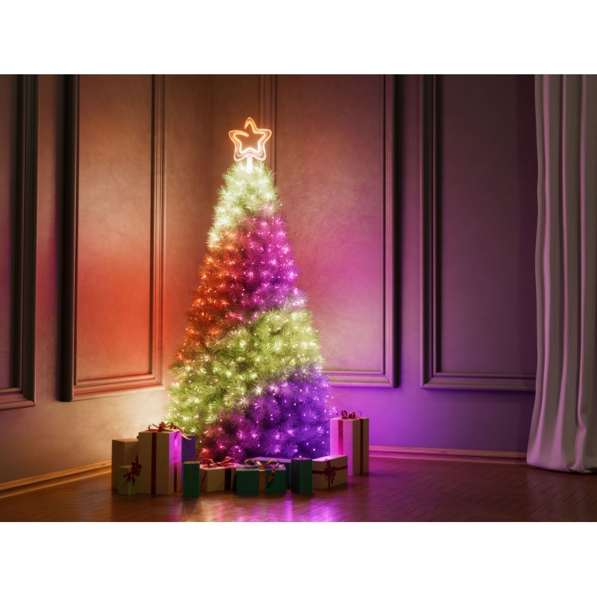 Twinkly - LED RGB Ljusreglerad Jul stjärna TREE TOPPER 76xLED USB Wi-Fi