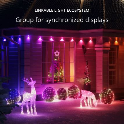 Twinkly - LED RGB Ljusreglerad Jul stjärna TREE TOPPER 76xLED USB Wi-Fi