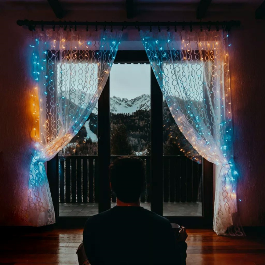 Twinkly - LED RGBW Dimbart utomhus julgardin CURTAIN 210xLED 6,1m IP44 Wi-Fi