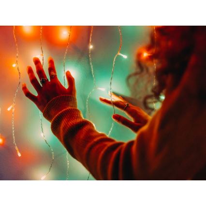 Twinkly - LED RGBW Ljusreglerad utomhus Julgardin CURTAIN 210xLED 6,1m IP44 Wi-Fi