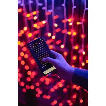 Twinkly - LED RGBW Ljusreglerad utomhus Julgardin CURTAIN 210xLED 6,1m IP44 Wi-Fi