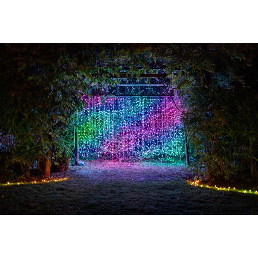 Twinkly - LED RGBW Ljusreglerad utomhus Julgardin CURTAIN 210xLED 6,1m IP44 Wi-Fi