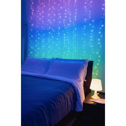 Twinkly - LED RGBW Ljusreglerad utomhus Julgardin CURTAIN 210xLED 6,1m IP44 Wi-Fi