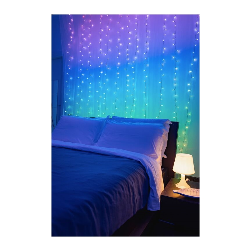Twinkly - LED RGBW Ljusreglerad utomhus Julgardin CURTAIN 210xLED 6,1m IP44 Wi-Fi