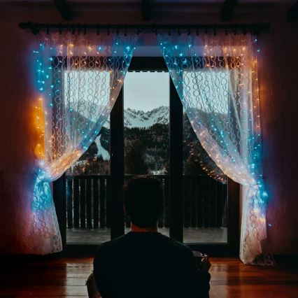Twinkly - LED RGBW Ljusreglerad utomhus Julgardin CURTAIN 210xLED 6,1m IP44 Wi-Fi