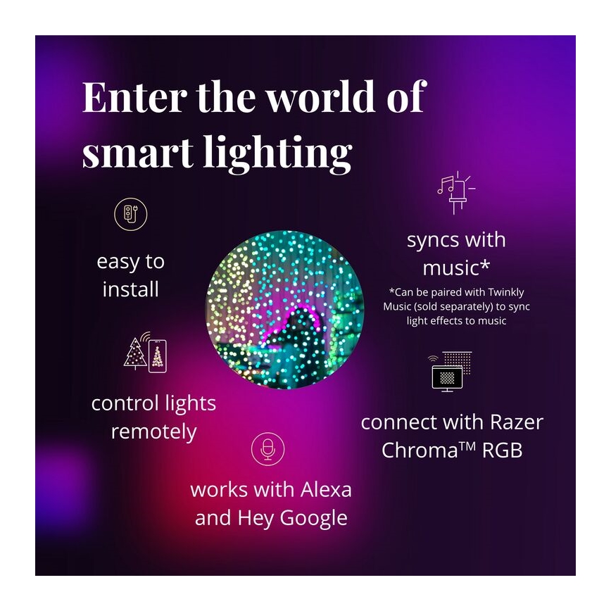 Twinkly - LED RGBW Ljusreglerad utomhus Julgardin CURTAIN 210xLED 6,1m IP44 Wi-Fi
