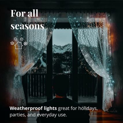 Twinkly - LED RGBW Ljusreglerad utomhus Julgardin CURTAIN 210xLED 6,1m IP44 Wi-Fi
