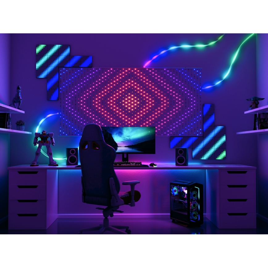 Twinkly - LED RGB Ljusreglerad Julgardin MATRIX 480xLED 1x1 m Wi-Fi