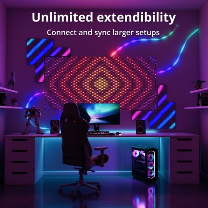 Twinkly - LED RGB Ljusreglerad Julgardin MATRIX 480xLED 1x1 m Wi-Fi