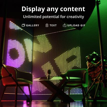 Twinkly - LED RGB Ljusreglerad Julgardin MATRIX 480xLED 1x1 m Wi-Fi