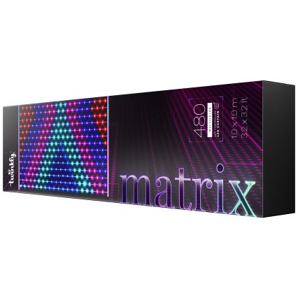 Twinkly - LED RGB Ljusreglerad Julgardin MATRIX 480xLED 1x1 m Wi-Fi