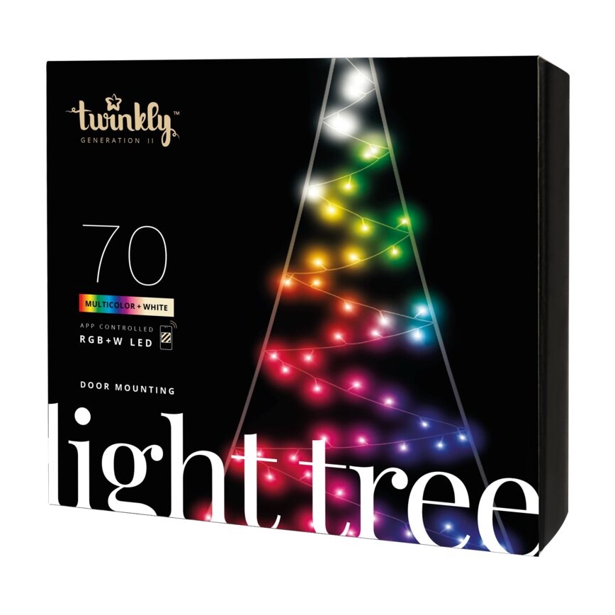 Twinkly - LED RGBW Ljusreglerad utomhus Julgran LIGHT TREE 70xLED IP44 Wi-Fi