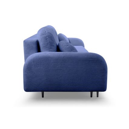 Tyg 3-sits bäddsoffa CLOUDY blå