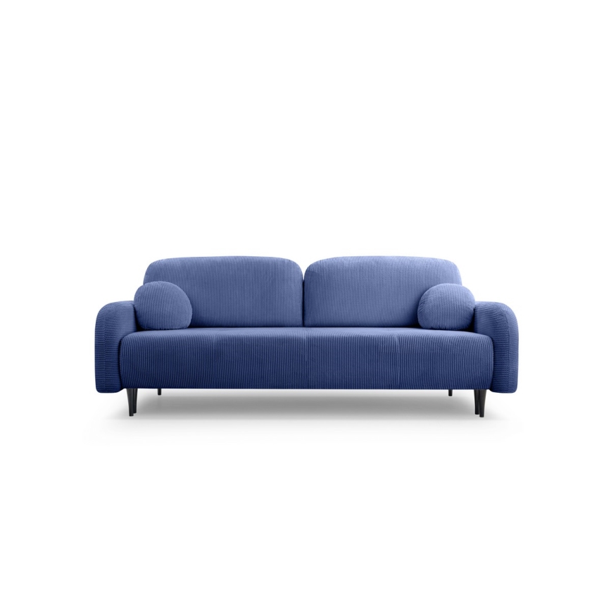 Tyg 3-sits bäddsoffa CLOUDY blå