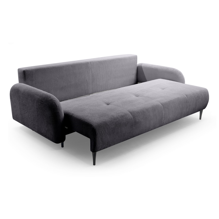 Tyg 3-sits bäddsoffa CLOUDY grå