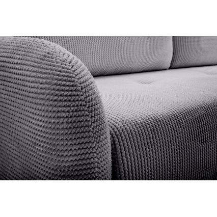 Tyg 3-sits bäddsoffa CLOUDY grå