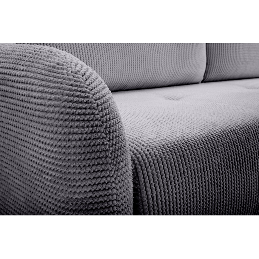 Tyg 3-sits bäddsoffa CLOUDY grå