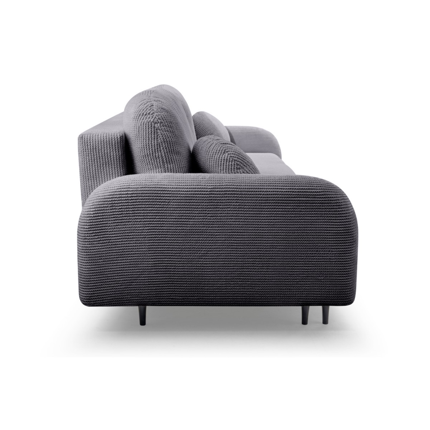 Tyg 3-sits bäddsoffa CLOUDY grå