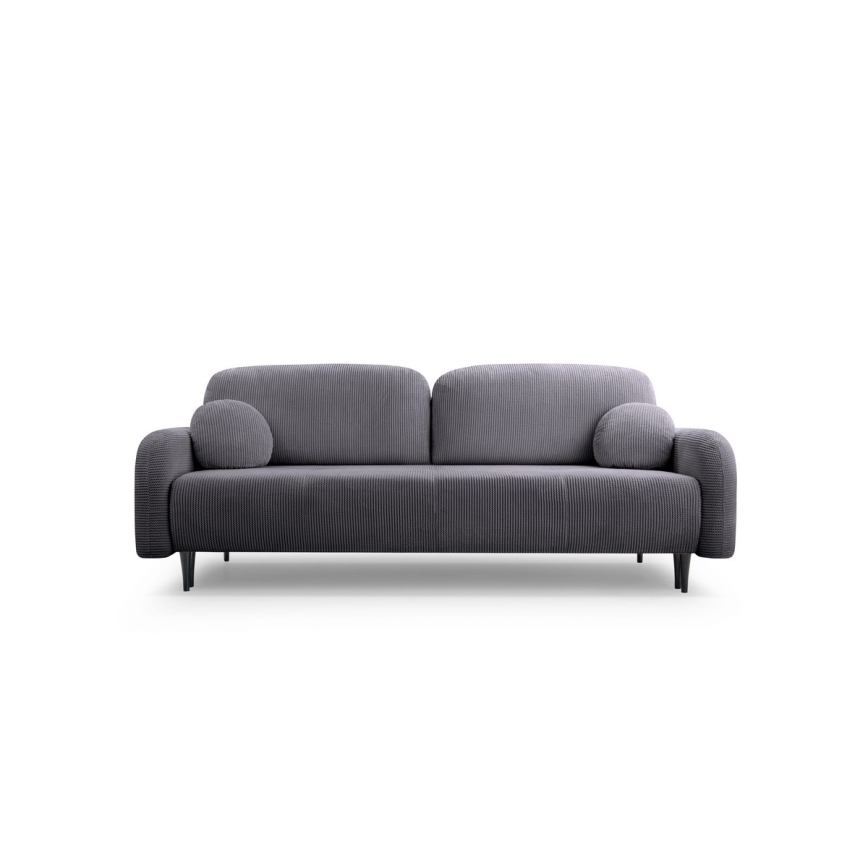 Tyg 3-sits bäddsoffa CLOUDY grå