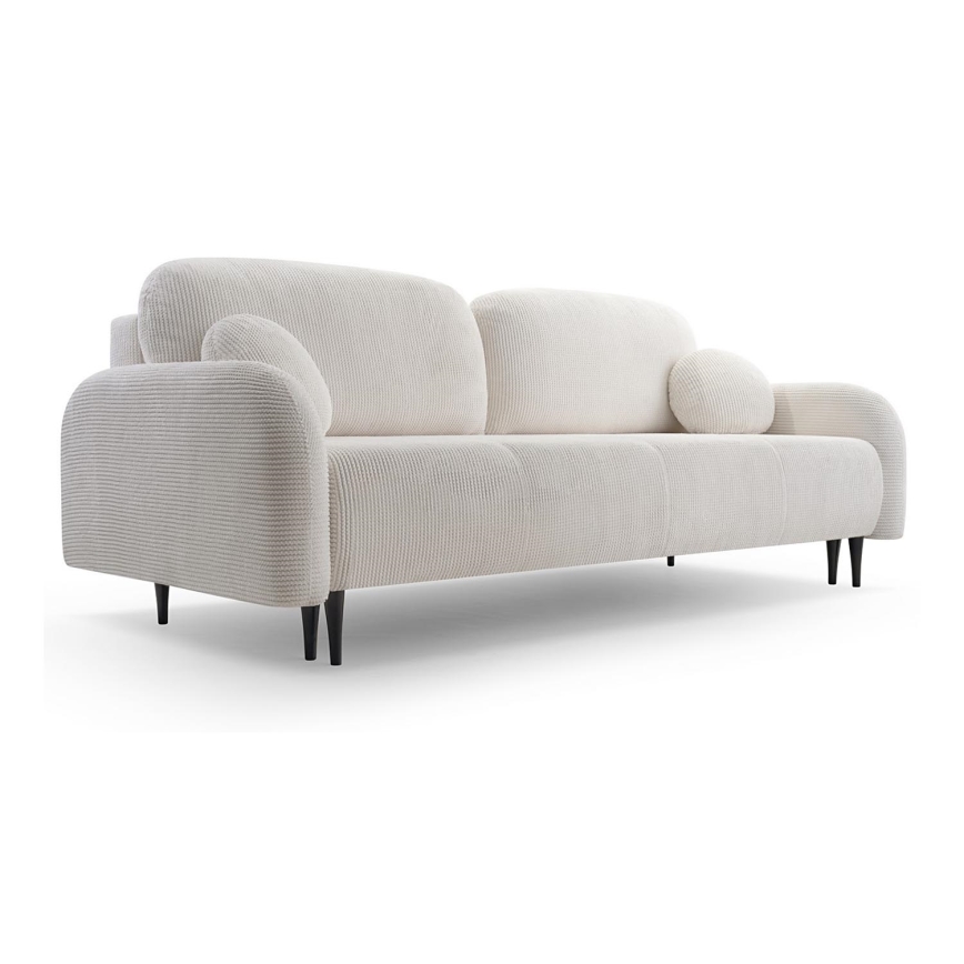 Tyg 3-sits bäddsoffa CLOUDY grädde