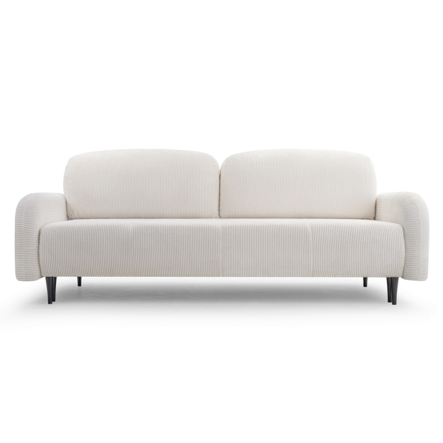 Tyg 3-sits bäddsoffa CLOUDY grädde
