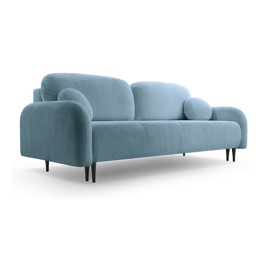 Tyg 3-sits bäddsoffa CLOUDY grön