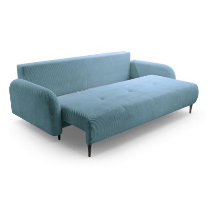 Tyg 3-sits bäddsoffa CLOUDY grön