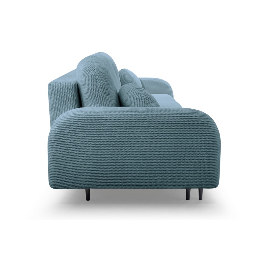 Tyg 3-sits bäddsoffa CLOUDY grön