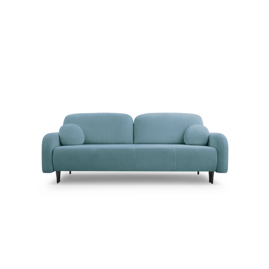 Tyg 3-sits bäddsoffa CLOUDY grön